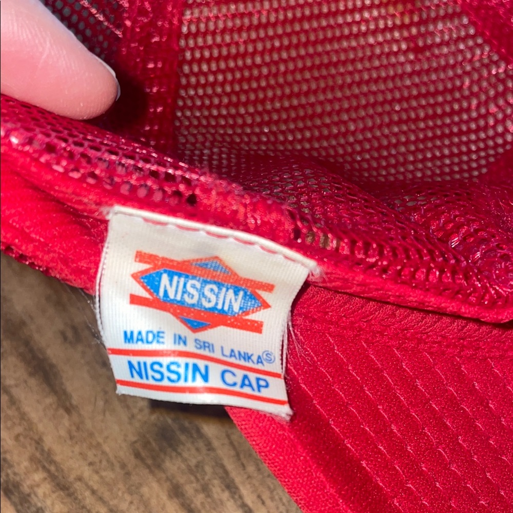 Vintage NISSIN trucker cap, US Mari e Corps Red hat, SnapBack - Picture 2 of 5